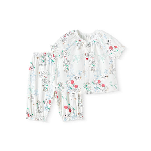 英氏儿童居家服夏季凉感透气男童睡衣速干睡衣女童居家服套装新款 商品图4