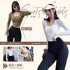 跃牌【美西西系列】新款固定式胸垫瑜伽服修身显瘦运动上衣露腰女DX-637 商品缩略图2