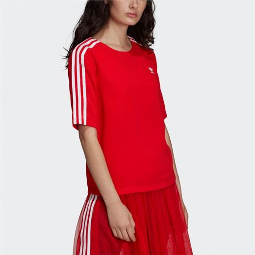 元旦超值抢购 （YY）adidas/阿迪达斯  三叶草女子经典条纹圆领短袖T恤 DW3888 商品图1