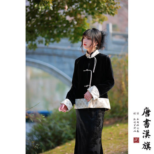 【福韵相连】非遗宋锦|新中式外套黑金桑蚕丝提花盘扣夹棉国风棉衣复古气质早春新品 商品图1