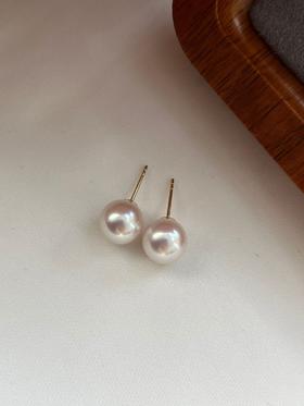 9mm-10mm akoya耳钉
