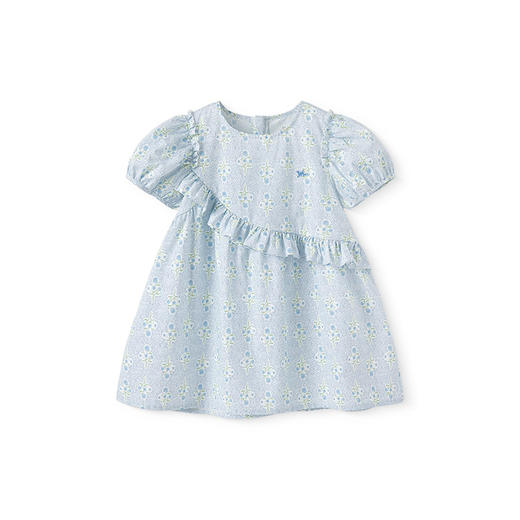 英氏女童裙子夏季短袖纯棉女童连衣裙可爱碎花裙2025新款公主裙 商品图4