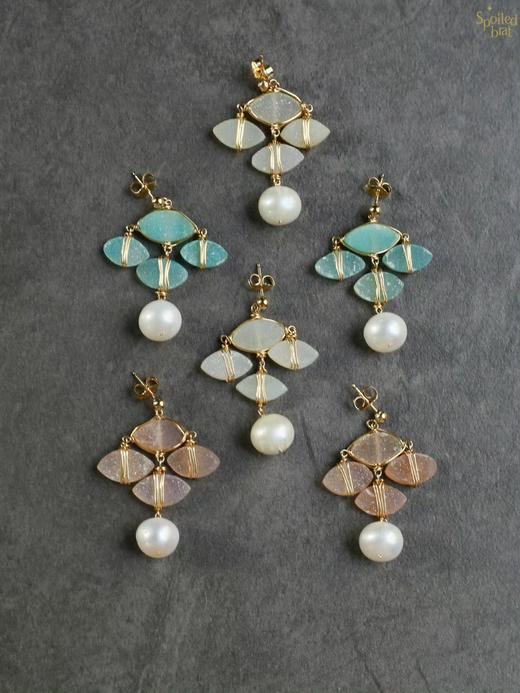 SpoiledBrat Jewelry玛瑙原石耳环 商品图0