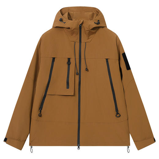 百媚生 户外防水秋装夹克男女同款机能风工装外套冲锋衣R-J91 商品图4