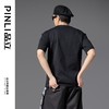 PINLI品立2025春夏新款树叶烫钻短袖T恤男士潮牌纯棉休闲百搭上衣BG252111006 商品缩略图2