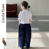 littletime女童纯棉白色衬衫春夏季2025新款韩版百搭儿童文艺套装 商品缩略图2
