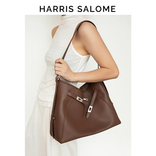 【大容量百搭】HARRIS SALOME 松弛感牛皮鱼尾包 0106 商品图3