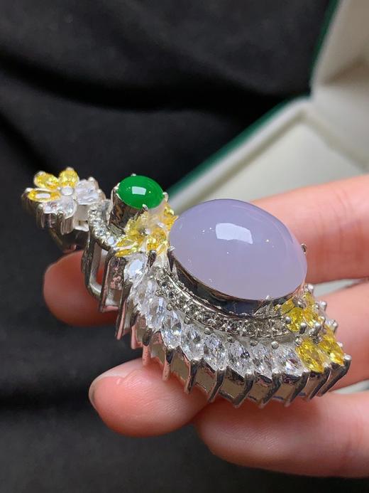 紫罗兰蛋面翡翠吊坠 商品图4