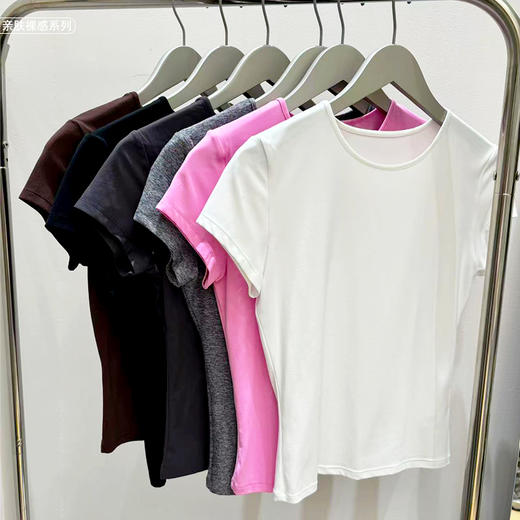 哈瓦塔春夏新款速干修身短袖运动短T恤H350101 商品图4