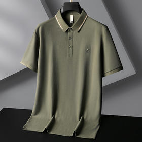 【DG】大依优型大码翻领短袖Polo衫加肥加大休闲体恤男夏季薄款棉质汗衫胖子宽松上衣男士