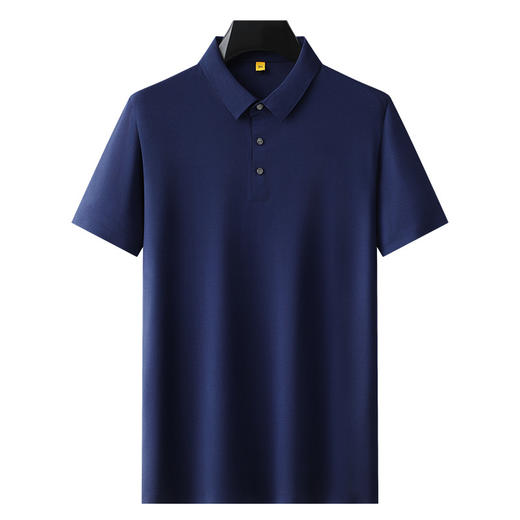 【冰丝】【DG】大依优型大码休闲纯色Polo衫冰丝凉感翻领百搭半袖体恤夏季胖子上衣 商品图5