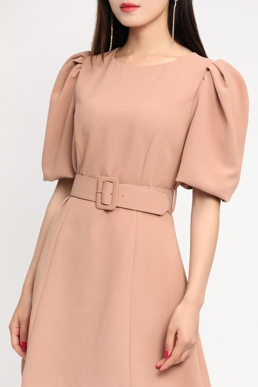 amadella 粉色泡泡袖收腰连衣裙 11755 商品图3