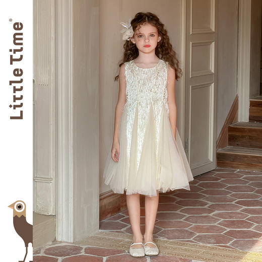 Littletime2025春夏新款法式轻奢小香风流苏纱裙公主裙 商品图1