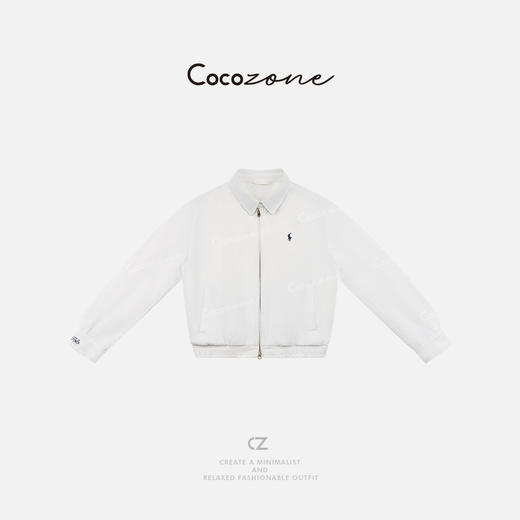 COCO ZONE 2025美式拼接立领小刺绣拉链外套CD1A0357 商品图0