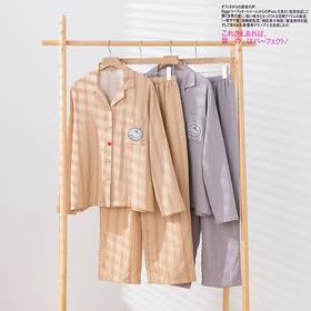 春新款刺绣纯棉双层纱家居服 男女情侣睡衣套装