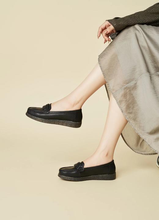 心选丨【春夏必备】真皮软底简约舒适单鞋脚感满分 商品图4