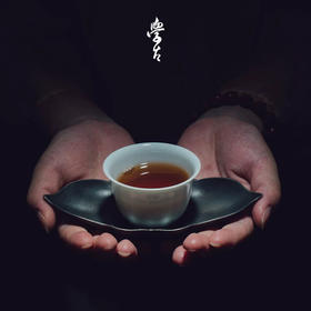 学古|杜若茶托 中式复古纯锡制品茗收藏把玩茶杯托 6只装