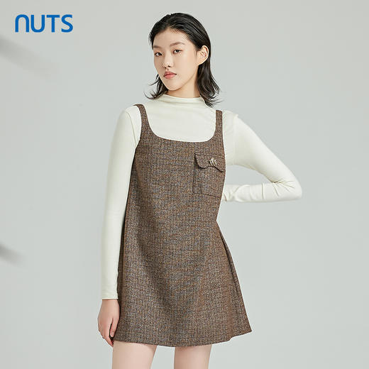 NUTS春季新品时尚气质通勤两件套长袖连衣裙312103050B 商品图1