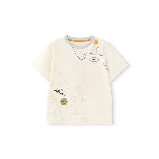 英氏儿童T恤夏季短袖透气凉感男童户外百搭T恤中大童短袖2025新款 商品图4