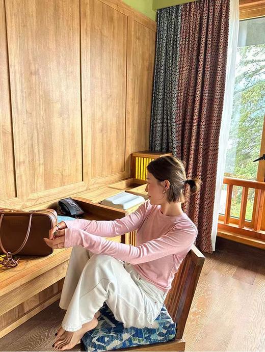 8色醋酸羊毛兰精天丝魔法T，全进口成分‼️  ✅美国伊士曼NAIA ™醋酸+澳大利亚羊毛+奥地利进口兰精天丝❗️  ✅后背缝线设计，显瘦 ✅3D立体剪裁 进口大王线加持，奢华工艺 商品图7