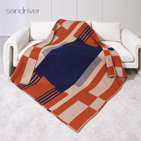 羊绒提花双面裹边披毯SJF96P978A