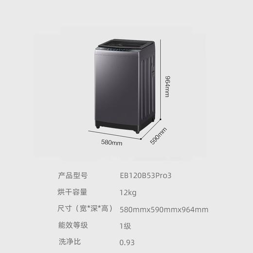 【直驱变频】海尔波轮洗衣机家用全自动12kg超大容量除菌EB120B53Pro3 商品图3