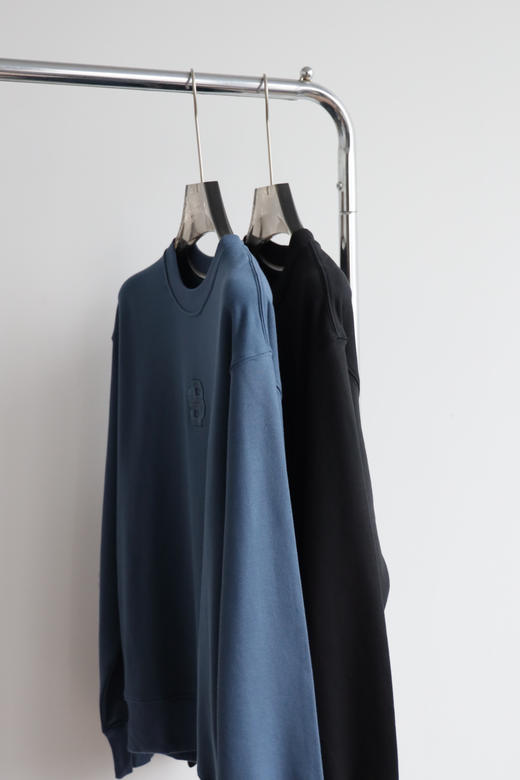 H.B 纯棉丝光毛圈 宽松版 刺绣圆领卫衣 WY894 商品图4