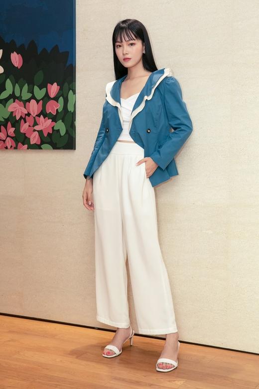 ANSUABEL 荷叶边领撞色外套 11858 商品图1