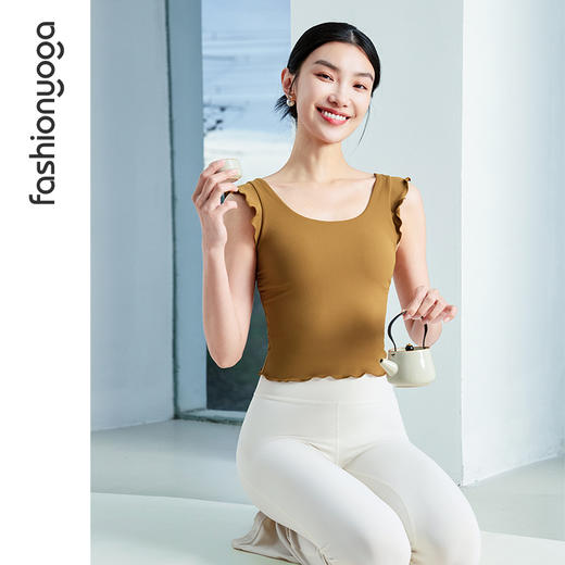 凡圣瑜伽优美木耳边背心 FC15218 商品图5