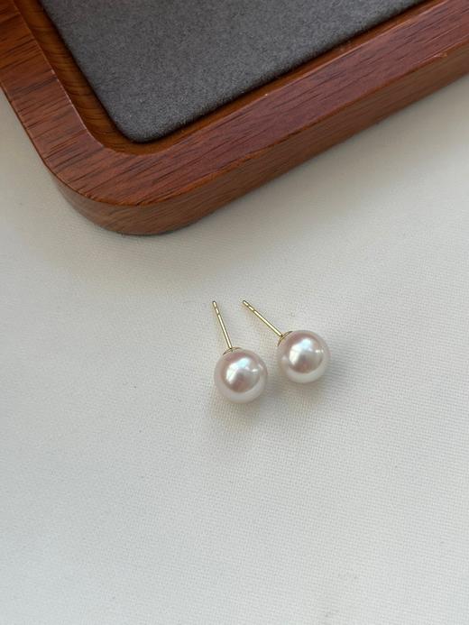9mm-10mm akoya耳钉 商品图1