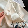 【72h发货】高品质复古刺绣灯笼袖苎麻衬衫 商品缩略图6
