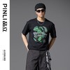 PINLI品立2025春夏新款树叶烫钻短袖T恤男士潮牌纯棉休闲百搭上衣BG252111006 商品缩略图3