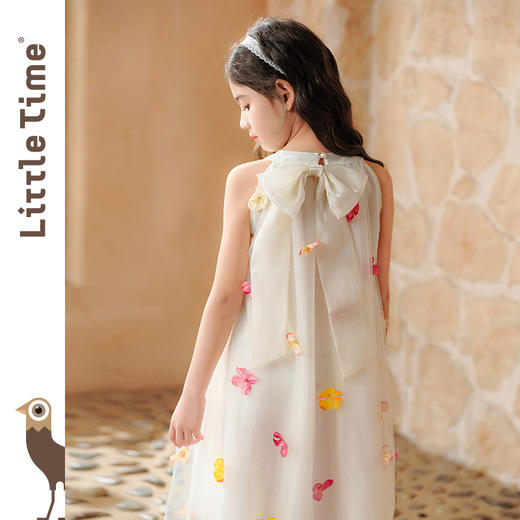 Little time韩系童装女童连衣裙2025春夏儿童高级感公主仙女裙 商品图1