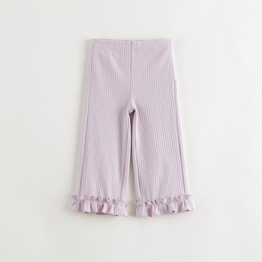 马克珍妮女童软弹罗纹花边阔腿裤 宝宝裤子2025年春装新款550800 商品图2