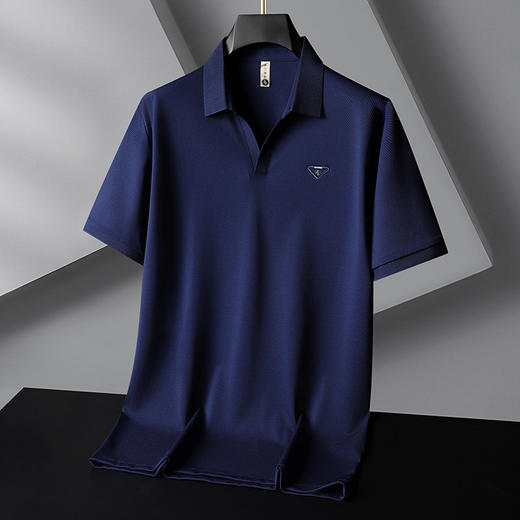 【剪刀领】【DG】大依优型大码剪刀领短袖Polo衫V领男装加肥加大夏季休闲翻领上衣肥佬宽松胖子 商品图3