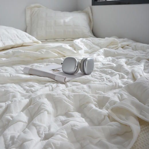 【A类全棉泡芙夏凉被】全棉贴身亲肤吸汗透气泡芙夏被提花泡芙夏凉被空调被A类 商品图7