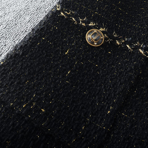 雀说 大码女装胖mm新款小香风马甲胖妹妹中长款时髦金丝背心马夹200斤5ZF-21703 商品图3