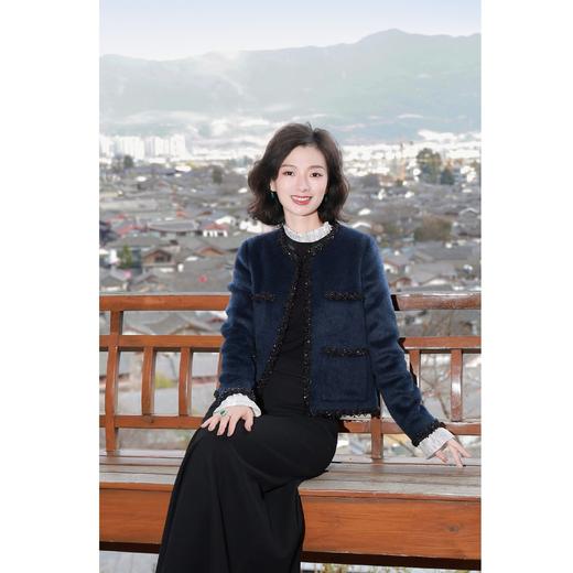 西子/贝贝苏力羊驼毛轻奢重工手编织带【星辰礼序】小香风外套/WTBH751 商品图0