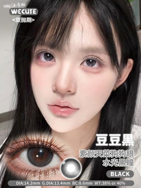 Wecute豆豆黑 直径14.2mm 着色13.4mm  半年抛/日抛可选