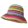 卡蒙多巴胺彩虹帽草编渔夫帽夏季可折叠沙滩防晒帽KM-6224 商品缩略图5