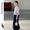 littletime女童纯棉白色衬衫春夏季2025新款韩版百搭儿童文艺套装 商品缩略图3