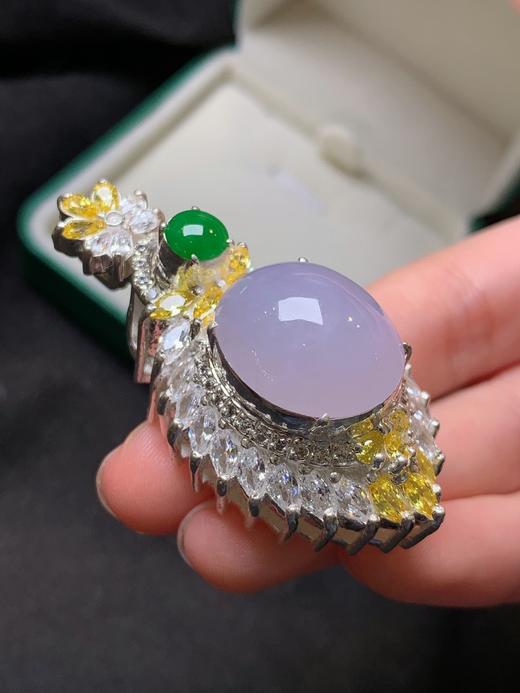 紫罗兰蛋面翡翠吊坠 商品图0