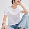 【自】全新升级【铂金会员100/天猫129/差价29】(04906) 洛诗琳弹力白t恤女罗纹短袖衣服绝美上衣内搭打底正肩半袖 商品缩略图0