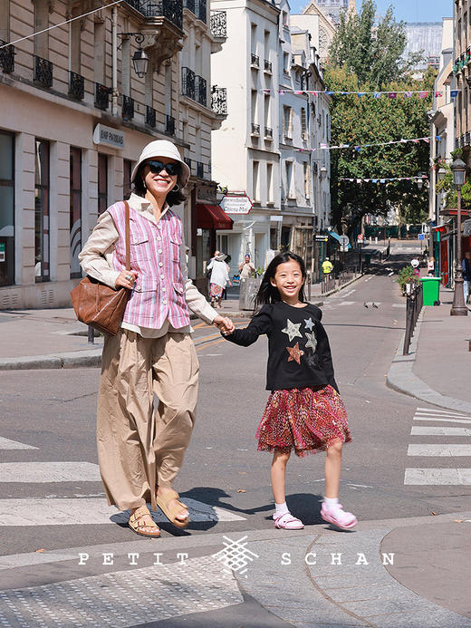PETIT SCHAN小闪 CLO#735 Memoirs of Paris 巴黎回忆录 比利时进口色织亚麻拼接设计感马甲 商品图4