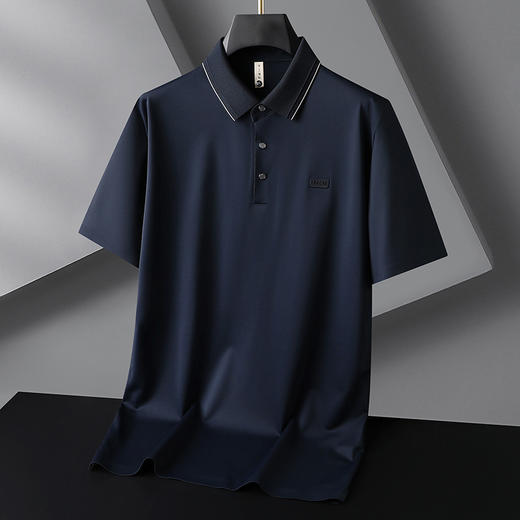 【桑蚕丝+莫代尔】【DG】大依优型大码短袖Polo衫加肥加大男式半袖翻领含桑蚕丝体恤夏季新款休闲 商品图3