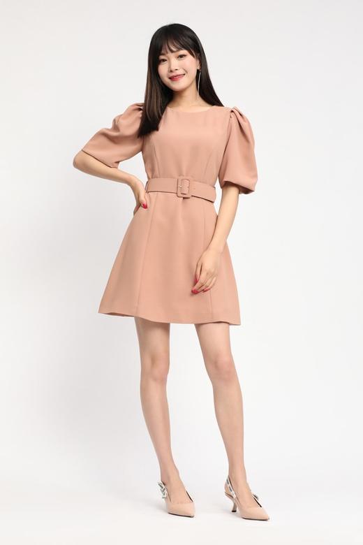 amadella 粉色泡泡袖收腰连衣裙 11755 商品图1
