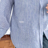 （老板自留）经典蓝白条纹m家真丝衬衫YT2012 商品缩略图7