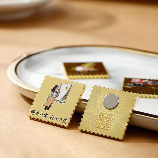 小林漫画 韶关风度书房限量 金属 邮票 冰箱贴 商品图2