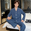 【舒适柔软！慵懒居家】新款春秋季男士长袖翻领睡衣开衫云朵棉夏季家居服加大码休闲套装。ry 商品缩略图6