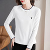 丁摩 春秋圆领长袖t恤女士打底衫秋冬内搭可外穿新款女装爆款洋气上衣5ZF-0125 商品缩略图1
